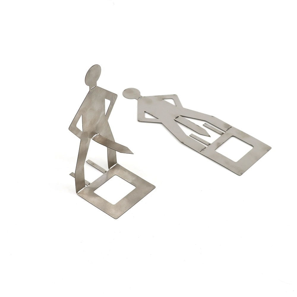 Stains Steel BBQ Sausage Holder 2pcs
